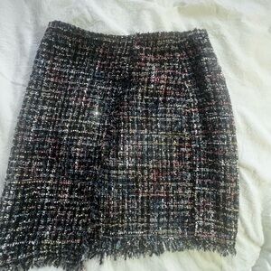 Chic Multicolor Tweed Skirt